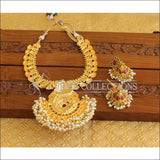 Designer Gold Plated Peacock Temple Necklace Set M2066 - Necklace Set