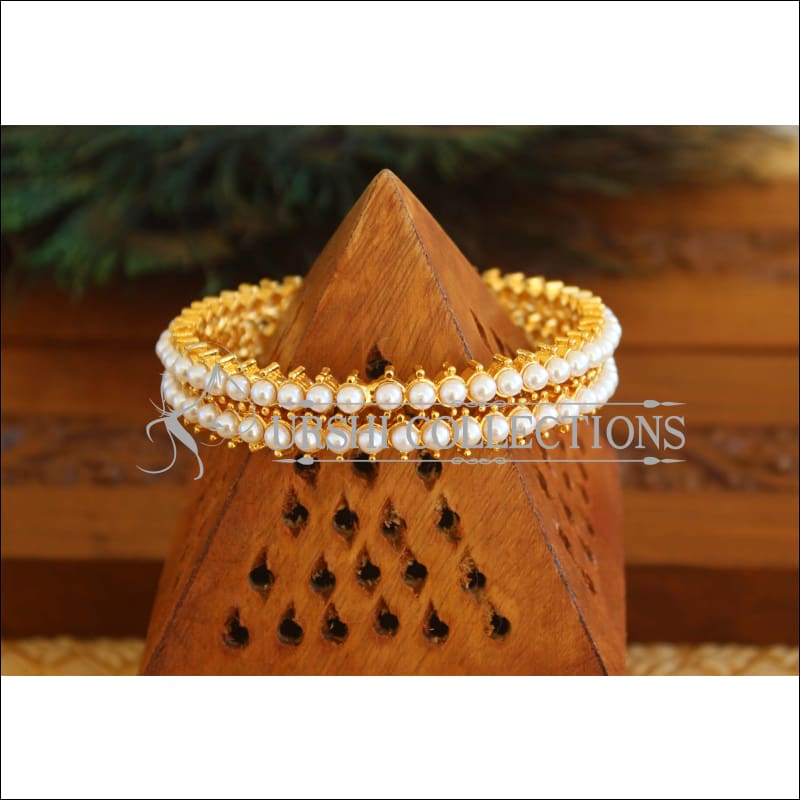 Designer Gold Plated pearl Bangle M1745 - 2.6 - Bangles
