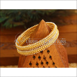 Designer Gold Plated Pearl Bangles M1762 - 2.6 - Bangles