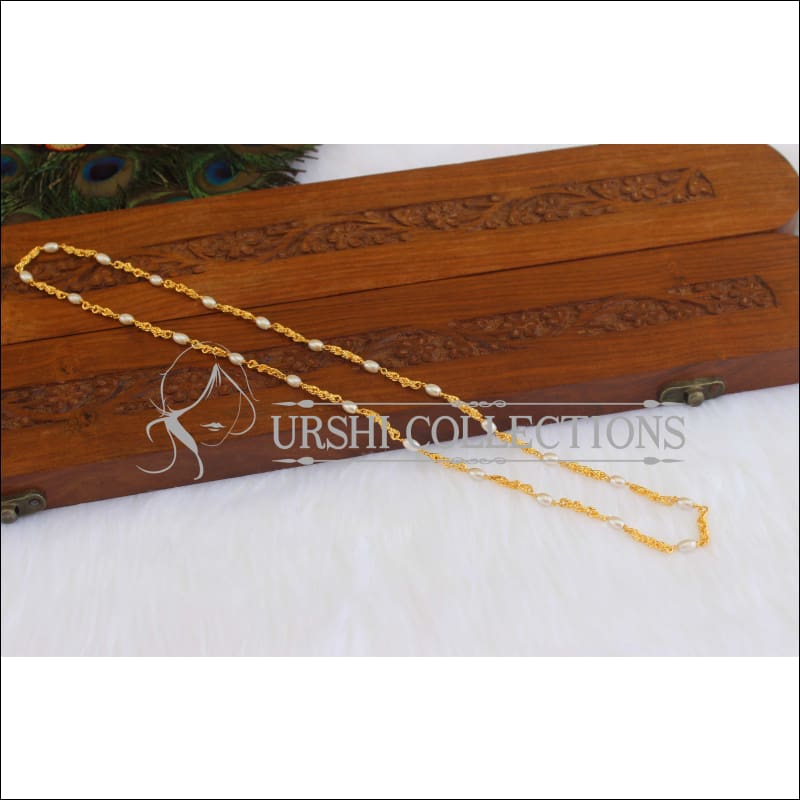 Designer Gold Plated Pearl Chain M2958 - Necklace Set