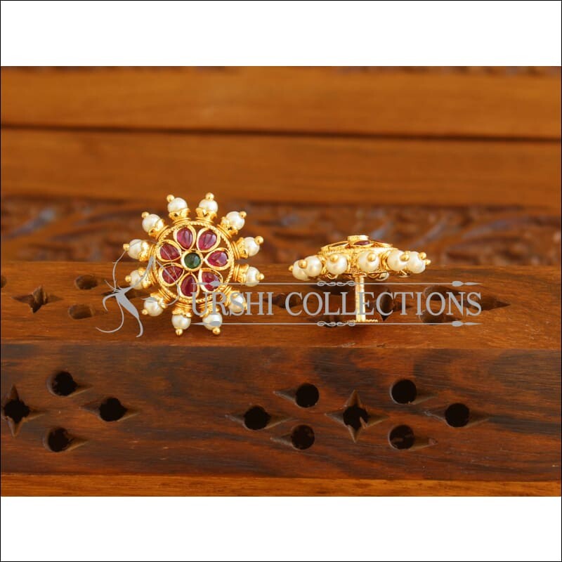 Designer Gold Plated Pearl Earrings M1999 - Earrings