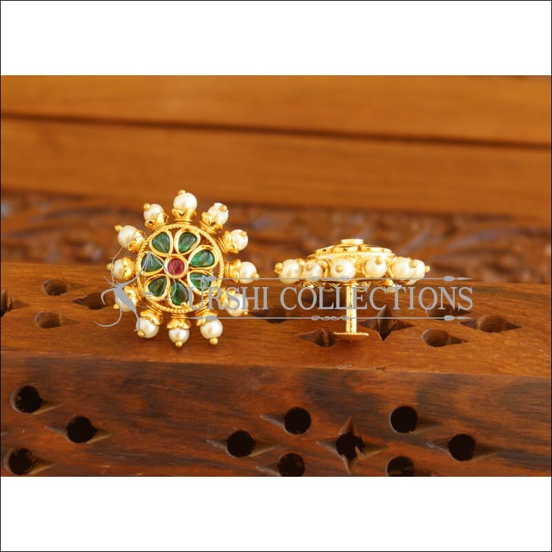Designer Gold Plated Pearl Earrings M2000 - Earrings