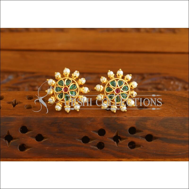 Designer Gold Plated Pearl Earrings M2000 - Earrings