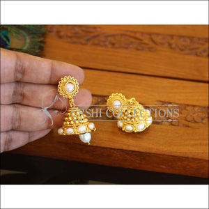 Designer Gold Plated Pearl Earrings M2837 - EARRINGS