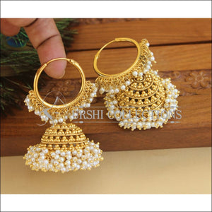 Designer Gold Plated Pearl Earrings M2868 - EARRINGS