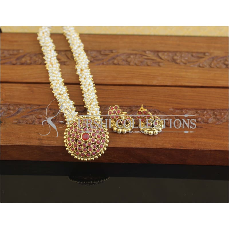 Designer Gold Plated Pearl Necklace Set M2647 - Necklace Set