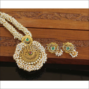 Designer Gold Plated Pearl Necklace Set M2716 - Necklace Set