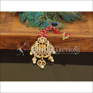 Designer Gold Plated Ram Parivar Beads Necklace M2525 - Necklace Set