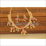 Designer Gold Plated Real Kempu Necklace Set M1165 - Necklace Set