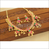 Designer Gold Plated Real Kempu Necklace Set M1165 - Necklace Set