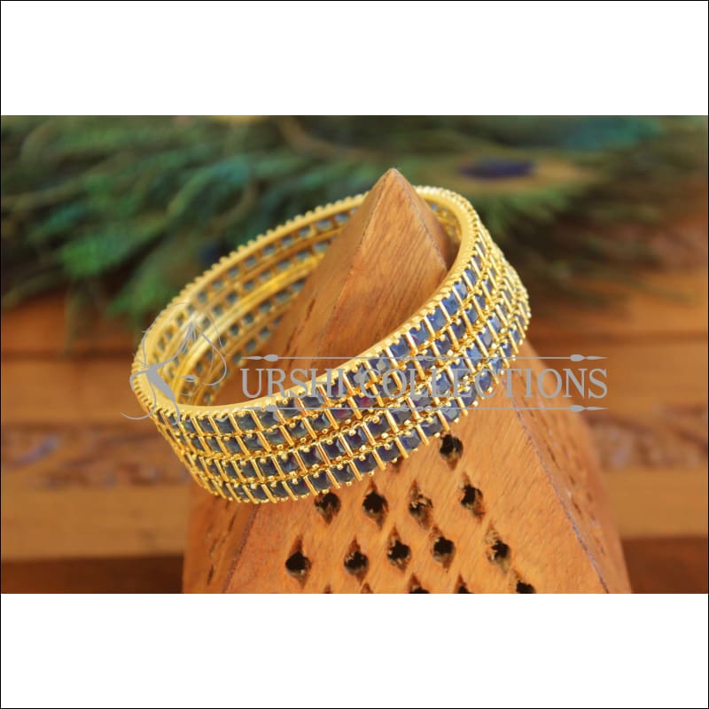 Designer Gold Plated Ruby Bangles M1718 - 2.4 - Bangles