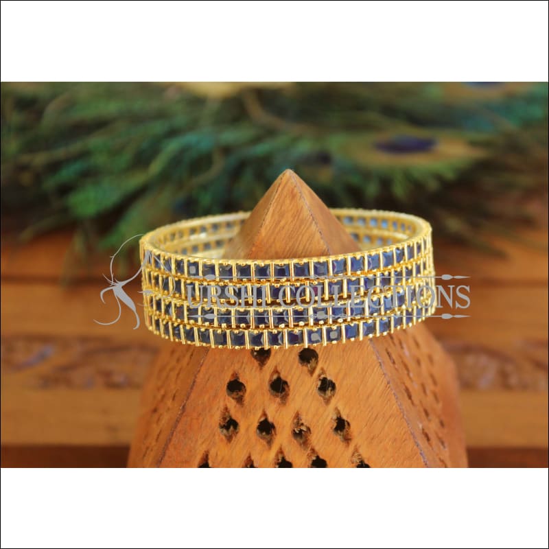 Designer Gold Plated Ruby Bangles M1718 - 2.4 - Bangles