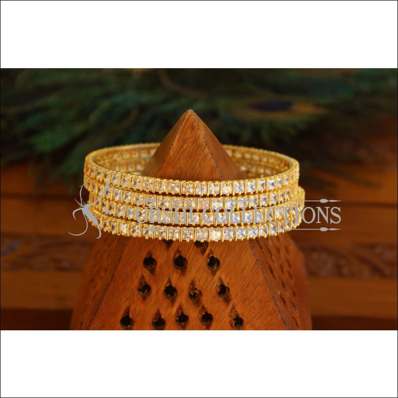 Designer Gold Plated Ruby Bangles M1722 - 2.6 - Bangles