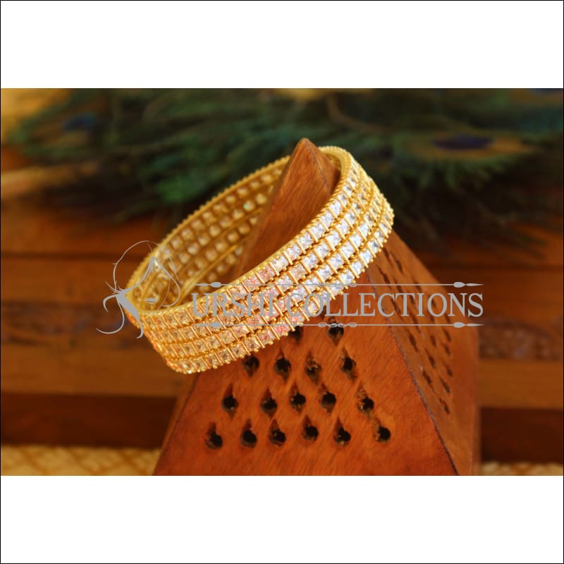 Designer Gold Plated Ruby Bangles M1722 - 2.2 - Bangles