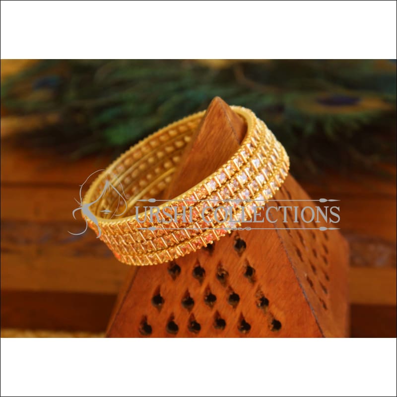 Designer Gold Plated Ruby Bangles M1724 - 2.4 - Bangles