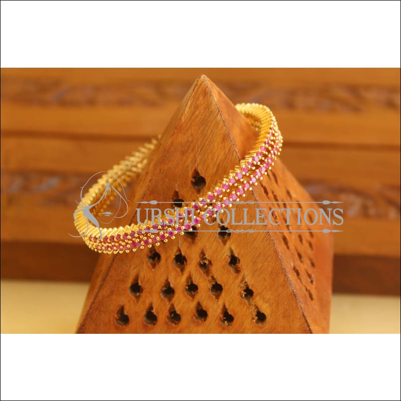 Designer Gold Plated Ruby Bangles M1943 - 2.6 - Bangles