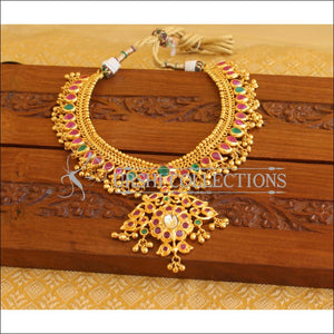 Designer Gold Plated Ruby Necklace M2028 - Necklace Set
