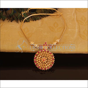 Designer Gold Plated Ruby Necklace M2130 - Set