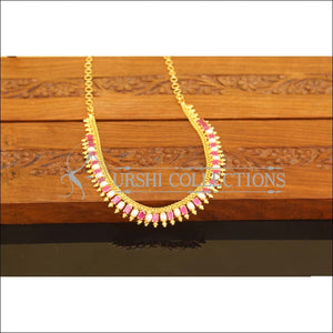 Designer Gold Plated Ruby Necklace M2467 - Necklace Set