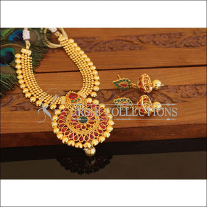 Designer Gold Plated Ruby Necklace Set M2337