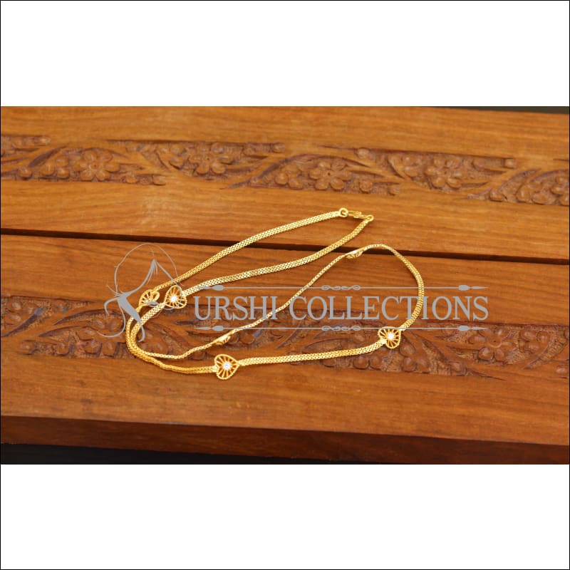 Designer Gold Plated Stone Chain M2711 - Necklace Set
