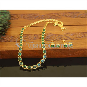 Designer gold plated stone necklace M1026 - Necklace Set