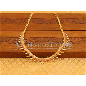 Designer gold plated stone necklace M1070 - Necklace Set