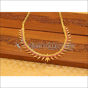 Designer gold plated stone necklace M1070 - Necklace Set