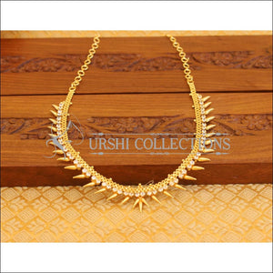 Designer gold plated stone necklace M1071 - Necklace Set