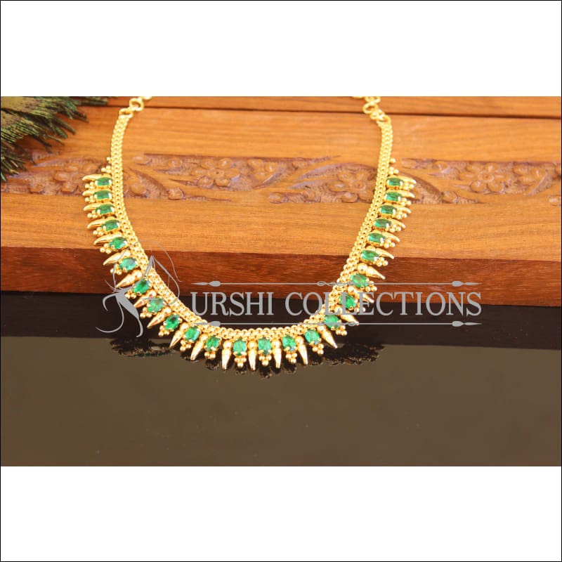 Designer Gold Plated Stone Necklace M2397 - Necklace Set