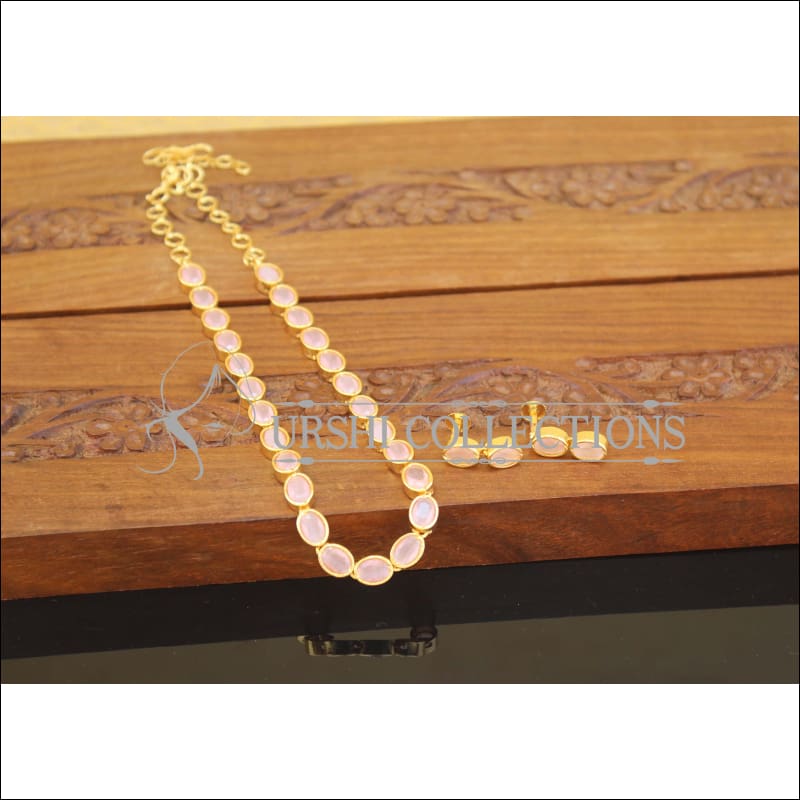 Designer Gold Plated Stone Necklace Set M2479 - Necklace Set