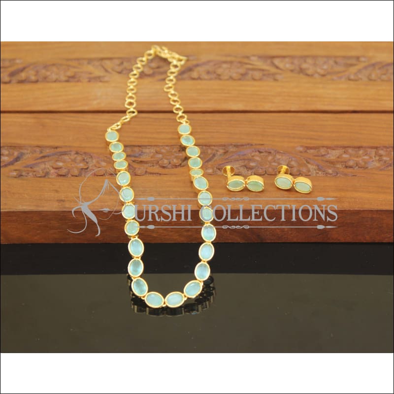 Designer Gold Plated Stone Necklace Set M2480 - Necklace Set