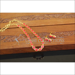 Designer Gold Plated Stone Necklace Set M2485 - Necklace Set