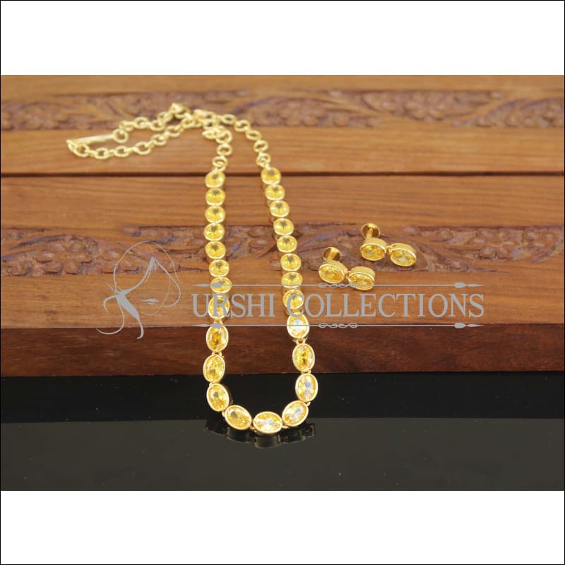 Designer Gold Plated Stone Necklace Set M2487 - Necklace Set