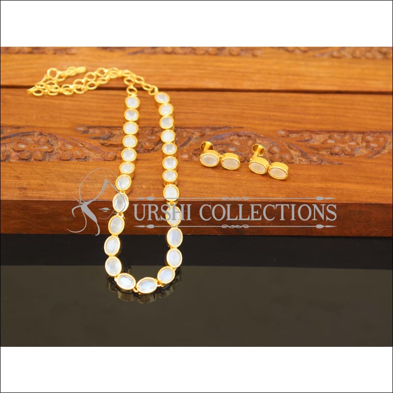 Designer Gold Plated Stone Necklace Set M2488 - Necklace Set