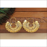 Designer Gold Plated Temple Coin Earrings M2913 - EARRINGS