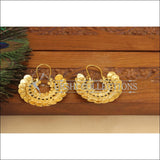 Designer Gold Plated Temple Coin Earrings M2915 - EARRINGS