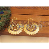 Designer Gold Plated Temple Coin Earrings M2918 - EARRINGS