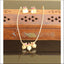 Designer gold plated temple coin necklace set M844