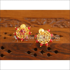 Designer Gold Plated Temple Earrings M2006 - Earrings