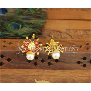 Designer Gold Plated Temple Earrings M2891 - EARRINGS