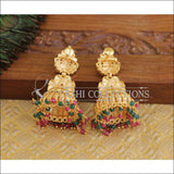 Designer Gold plated temple earrings U-25 - EARRINGS