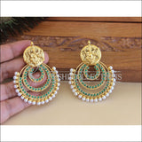 Designer Gold Plated Temple Ganesha Earrings M2923 - EARRINGS