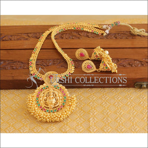 Designer Gold Plated Temple Long Necklace Set M2027 - Necklace Set