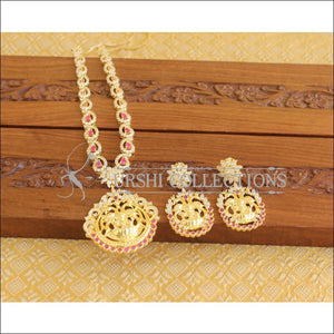 Designer Gold Plated Temple Mango Necklace Set M1983 - Necklace Set