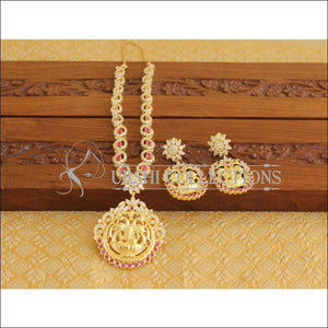 Designer Gold Plated Temple Mango Necklace Set M1983 - Necklace Set
