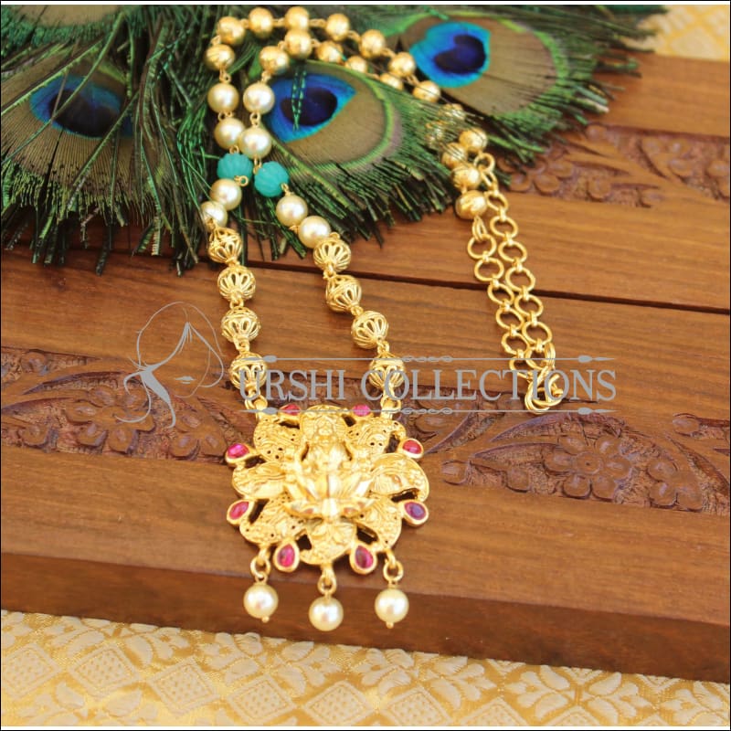 Designer Gold plated temple necklace M1198 - Necklace Set