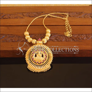 Designer Gold Plated Temple Necklace M2122 - Set