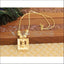 Designer Gold plated temple necklace M968