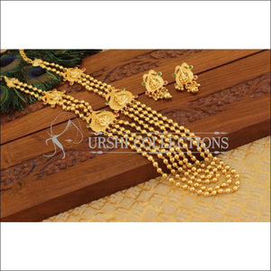 Designer gold plated Temple necklace set M1205 - Necklace Set